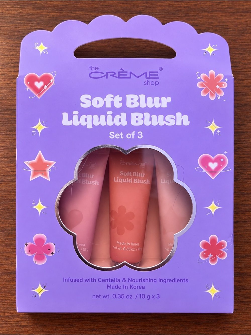 The Crème Shop Soft Blur Liquid Blush Trio Set of 3 Centella Infused